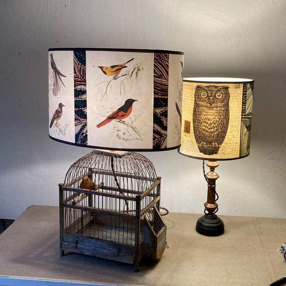 lampe cage à oiseaux
